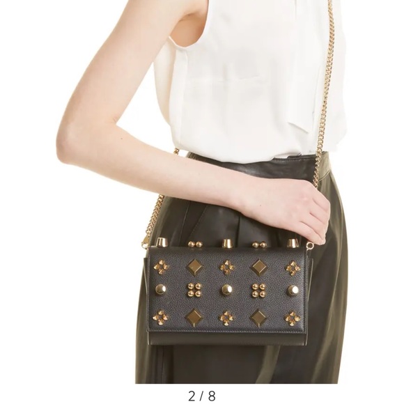 Christian Louboutin Paloma Spike Empire Leather Clutch - Picture 6 of 9